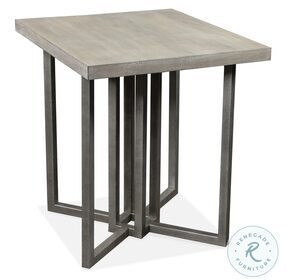 Adelyn Crema Gray Rectangular Side Table