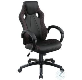 Carlos Black Upholstered Office Chair