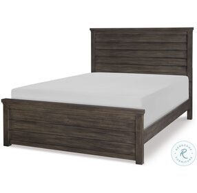Bunkhouse Aged Barnwood Queen Louvered Panel Bed