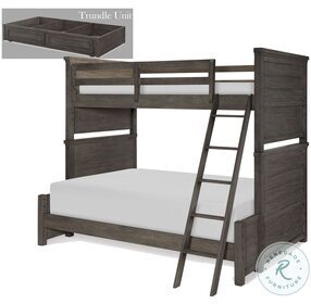 Bunkhouse Aged Barnwood Twin Over Full Bunk Bed With Trundle