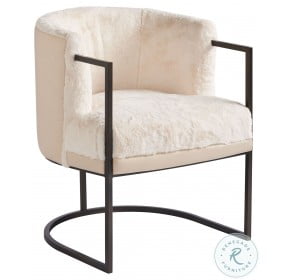 Curated Alpine Valley Bunny Cream Accent Chair