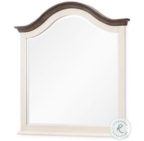 Brookhaven Youth Vintage Linen And Rustic Dark Elm Beveled Arched Mirror