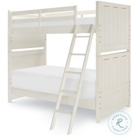 Lake House Pebble White Twin Over Twin Bunk Bed
