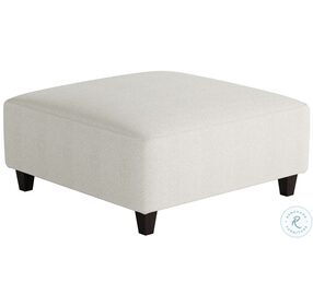 Chanica Oyster Ivory Square 16" Cocktail Ottoman