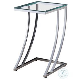 Cayden Chrome And Clear Accent Table 
