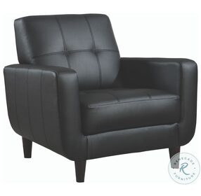 Aaron Black Accent Chair 