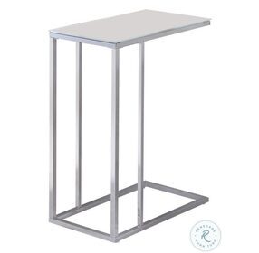 Stella Chrome And White Accent Table
