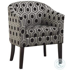 Jansen Grey And Black Accent Chair
