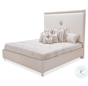 Glimmering Heights Ivory King Upholstered Panel Bed