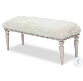 Glimmering Heights Ivory Non Storage Bed Bench