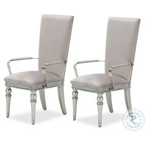 Melrose Plaza Light Gray Dining Arm Chair Set of 2