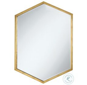 Bledel Gold Hexagon Shaped Wall Mirror