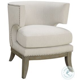 Dominic White And Weathered Grey Accent Chair