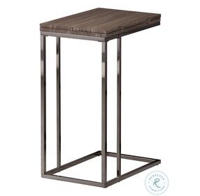Pedro Weathered Grey And Black Accent Table