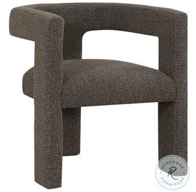 Petra Chocolate Brown Boucle Accent Chair