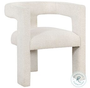 Petra White Boucle Accent Chair