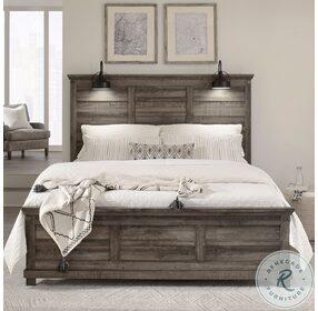 Lakeside Haven Brownstone King Panel Bed