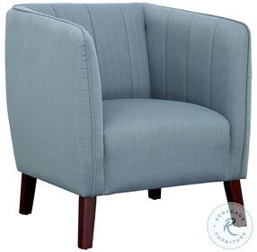 Florence Studio Blue Green And Espresso Accent Chair