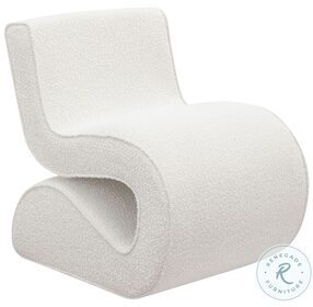 Ronea Cream Boucle Armless Curved Accent Chair