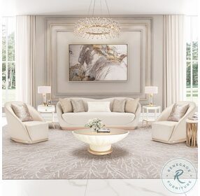 La Rachelle Medium Champagne Living Room Set