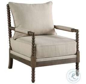 Blanchett Beige And Natural Accent Chair