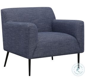 Darlene Navy Blue Upholstered Tight Back Accent Chair