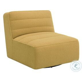 Cobie Mustard Swivel Armless Chair