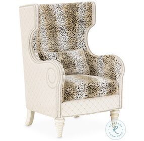Chamberi Lynx And Classic Pearl Wingback Accent Chair
