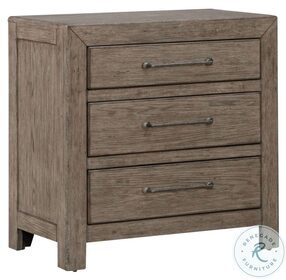 Skyview Lodge Cobblestone Nightstand with Charging Station
