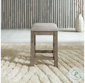 Skyview Lodge Cobblestone Upholstered Console Stool