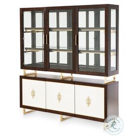Belmont Place Espresso Buffet with China Cabinet