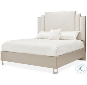 Palm Gate Clay King Upholstered Panel Bed