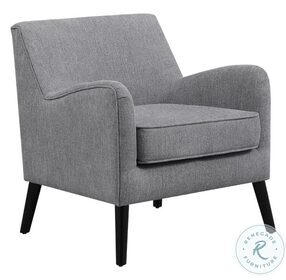 Charlie Charcoal Grey And Black Accent Chair