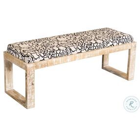 Aiden Black And White Accent Bench