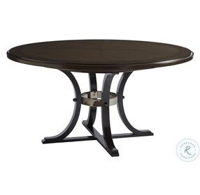 Brentwood Ebony And Onyx Black Layton Round Dining Table By Barclay Butera