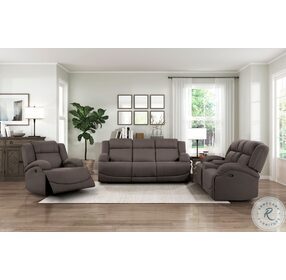 Camryn Chocolate Double Reclining Living Room Set