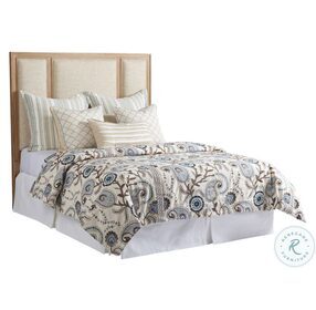 Newport Sandstone Crystal Cove Queen Upholstered Panel Headboard By Barclay Butera