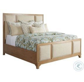 Newport Sandstone Crystal Cove King Upholstered Panel Bed By Barclay Butera
