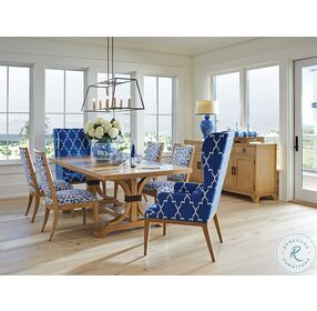 Newport Sandstone Oceanfront Extendable Rectangular Dining Room Set by Barclay Butera