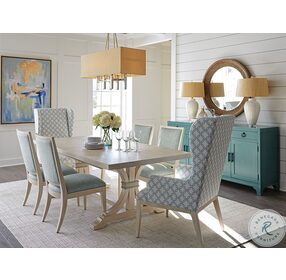 Newport Sailcloth Oceanfront Rectangular Extendable Dining Room Set by Barclay Butera