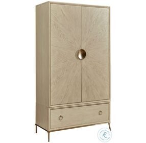 Lenox Astral Alabaster And Brassy Champagne Armoire