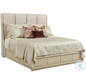 Lenox Siena Alabaster King Upholstered Panel Bed