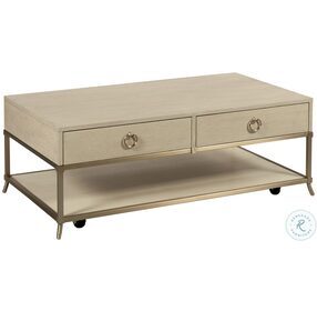 Lenox Westgate Alabaster And Brassy Champagne Coffee Table