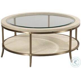 Lenox Monaco Alabaster And Brassy Champagne Coffee Table