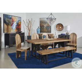 Cassius Gateway Natural And Nightshade Black Dining Room Set