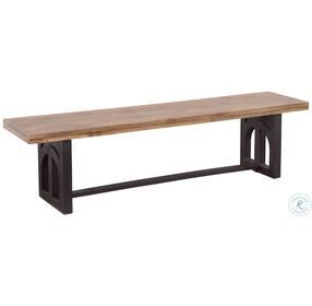 Cassius Gateway Natural And Nightshade Black Dining Bench