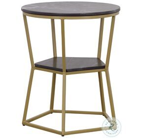Charleigh Luzon Black And Gold Accent Table