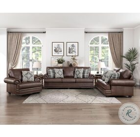 Franklin Dark Brown Living Room Set