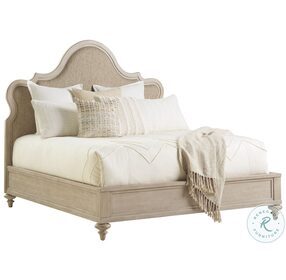Malibu Ivory Taupe And Dune Zuma Queen Upholstered Panel Bed By Barclay Butera