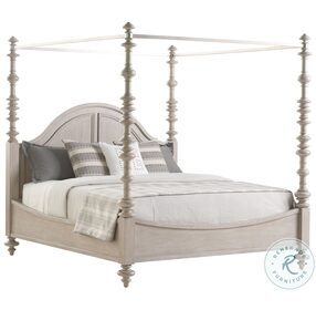 Malibu Burnished Sauternes And Dune Heathercliff Queen Poster Canopy Bed By Barclay Butera